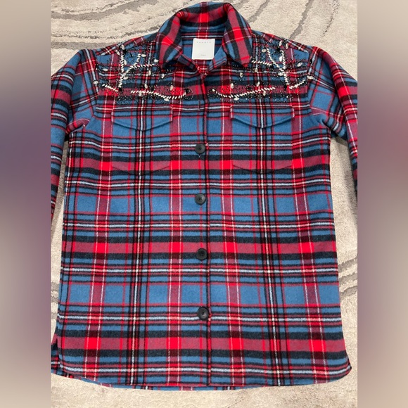 Sandro Embellisher Flannel Jacket - Picture 14 of 16